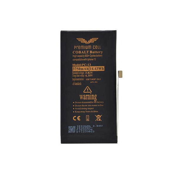 BATERIA PREMIUM CELL COBALT IPHONE 13 3750mAh 600+ CYCLES 5904238714447