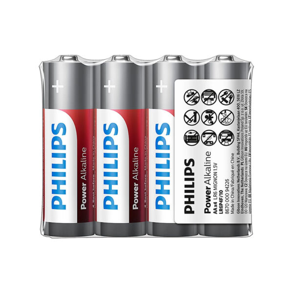 BATERIA PHILIPS AA  4SZT BATERIE POWER ALKALINE Phil-LR6P4F/10 8712581657598