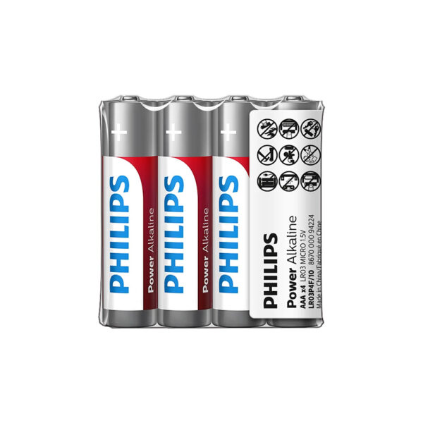 BATERIA PHILIPS AAA  4SZT BATERIE POWER ALKALINE Phil-LR03P4F/10 8712581657581