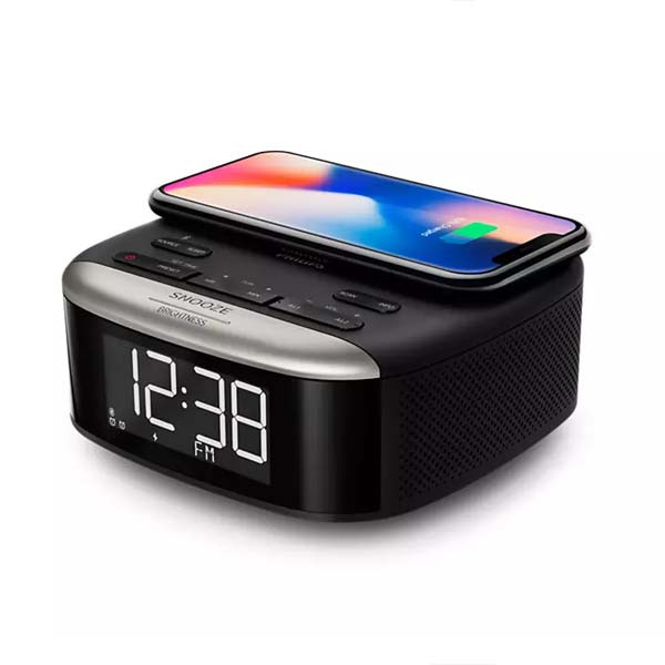 CYFROWE RADIO FM BUDZIK ALARM ZEGAR BLUETOOTH Z ŁADOWARKĄ Qi PHILIPS TAR7606/10 4895229121638