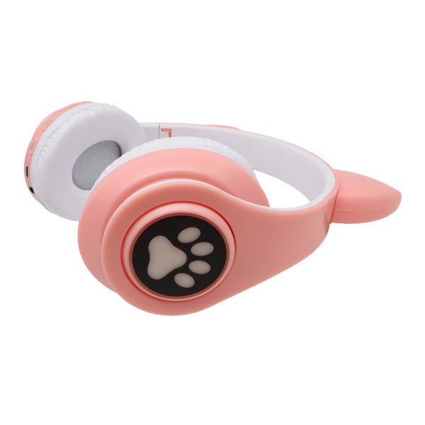 SŁUCHAWKI NAUSZNE BLUETOOTH KIDS CAT RÓŻOWE PINK