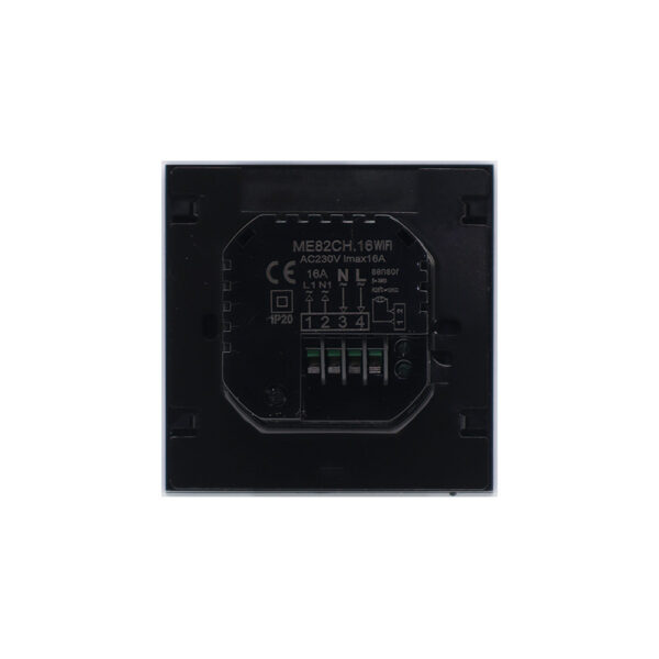 INTELIGENTNY TERMOSTAT ME82CH WIFI 16A CZARNY CZUJNIK TEMPERATURY STEROWANIE OGRZEWANIEM