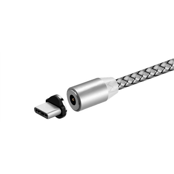 ECOBOX KABEL USB 3w1 MAGNETYCZNY 360 SREBRNY IPHONE MICRO TYP-C 5902012964996