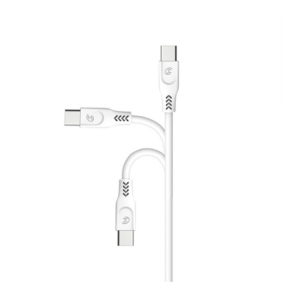 KABEL USB TYP-C 3.1A SOMOSTEL BIAŁY 3100mAh QUICK CHARGER QC 3.0 1.2 M POWERLINE SMS-BT09 ECL 5902012966860