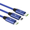 KABEL USB 3W1 3.4A SOMOSTEL NIEBIESKI 3400mAh QUICK CHARGER QC 3.0 1,2M POWERLINE SMS-BW03 5902012966907