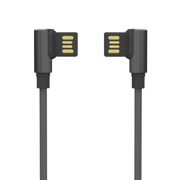 SOMOSTEL KABEL USB MICRO 2.1A CZARNY KĄTOWY 2100mAh QUICK CHARGER QC 3.0 1M POWERLINE SMS-BW01 5902012967546