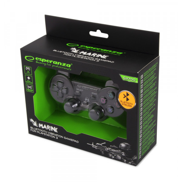 PAD BEZPRZEWODOWY PS3 GAMEPAD MARINE ESPERANZA CZARNY BLUETOOTH ESPE 5901299947296