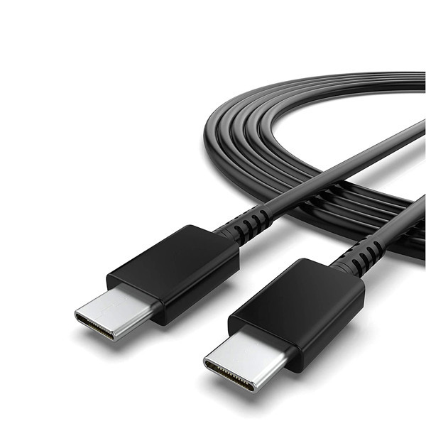 ECONOMY ŁADOWARKA SIECIOWA TYP-C PD CZARNA TA800 3A 25W + KABEL USB  TYP-C DO TYP-C PD DC03