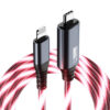 KABEL USB IPHONE DO TYP-C  3.1A SOMOSTEL LED CZERWONY 20W QUICK CHARGER QC 1.2M PD SMS-BY02 5904238704172