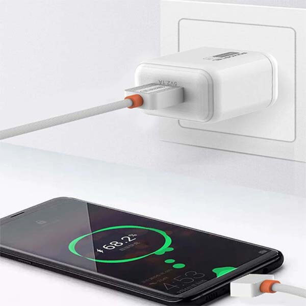 ŁADOWARKA SIECIOWA 2A + KABEL TYP-C BIAŁY SOMOSTEL 2100mA USB-C SMS-A52 10W 5902012968758
