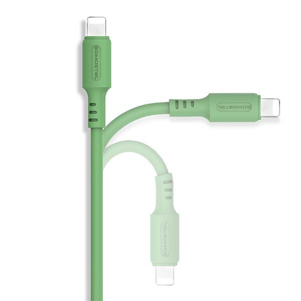 KABEL USB IPHONE 3A SOMOSTEL ZIELONY 3100mAh QUICK CHARGER 1.2M SMS-BP06 MACARON 5902012968840