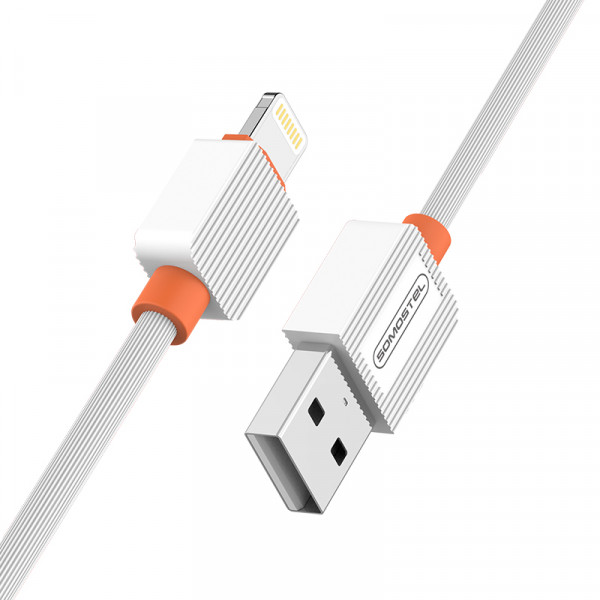 KABEL USB IPHONE 2A SOMOSTEL BIAŁY 2000mAh QUICK CHARGER 1M POWERLINE SMS-BP03 15SZT PREZENTER 5902012969038
