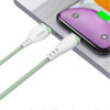 KABEL USB TYP-C 2.1A SOMOSTEL ZIELONY 2100mAh QUICK CHARGER 1.2M POWERLINE USB-C SMS-BP04 MACARON 5902012968963