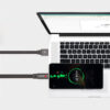 KABEL USB IPHONE 2.4A SOMOSTEL CZARNY 2400mAh wzmacniany 3.0 1M PŁASKI SMS-BW04 5902012969427