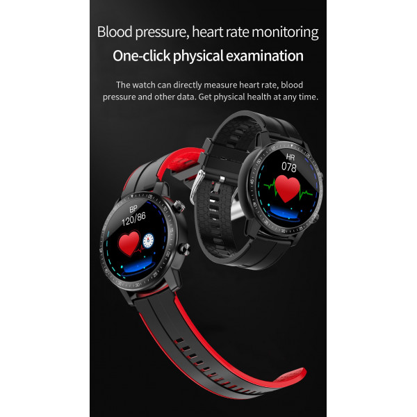 ZEGAREK SPORTOWY SMARTWATCH CZARNY CZERWONY SENBONO S30 5902012969496