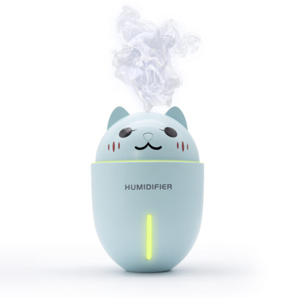 ECOBOX DYFUZOR ZAPACHOWY - NAWILŻACZ ULTRADZWIĘKOWY KITTY 4W1 LED NIEBIESKI 5904238704349