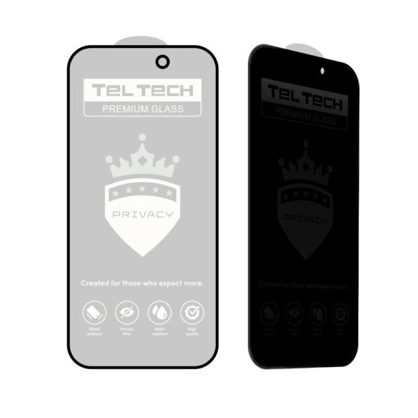TELTECH PREMIUM SZKŁO HARTOWANE PRIVACY ZACIEMNIAJĄCE IPHONE 15 PRO 5904238716120