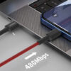 KABEL USB TYP-C DO IPHONE 3.6A SOMOSTEL CZARNY 18W 1M POWER DELIVERY SMS-BW05 PD 5902012969632