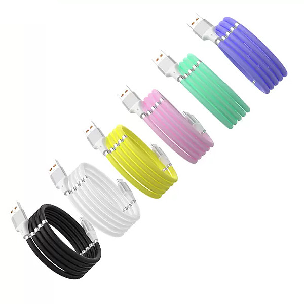 KABEL USB TYP-C DENMEN ŻÓŁTY D11T MAGNETYCZNY 6973224871906