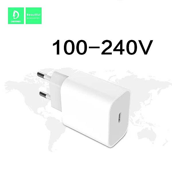 ŁADOWARKA SIECIOWA 3,6A 20W BIAŁA DENMEN 3600mA DC06 TYP-C PD SINGLE 6973224871975