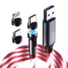 SOMOSTEL KABEL USB 3W1 3.1A MAGNETIC LED RED QUICK CHARGER QC 1.2M POWERLINE SMS-BY04 TYP-C MICRO IPHONE 5904238704226