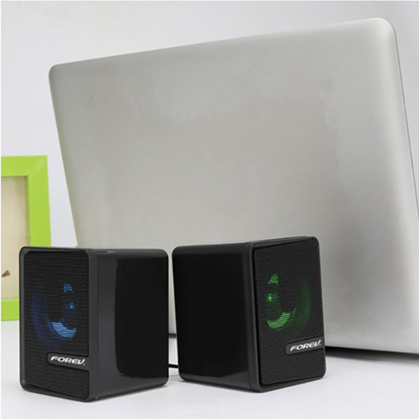 FOREV GŁOŚNIKI STERO CZARNE PC PODŚWIETLANE FV-208 5904238702901