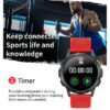 ZEGAREK SPORTOWY SMARTWATCH SENBONO X28 CZERWONY Full HD 360x360, POMIAR SpO2, METALOWA KOPERTA 5904238703137