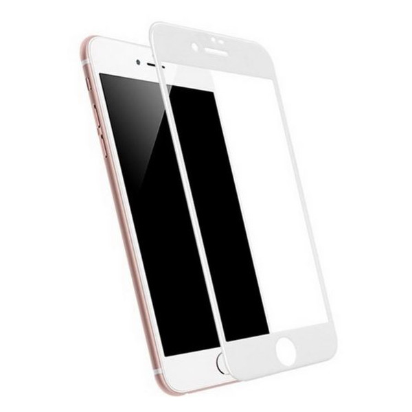SZKŁO SOMOSTEL IPHONE 6 7 8 SE 2 PROFILOWANE HARTOWANE FULL COVER 10DG BIAŁA RAMKA IPHONE SE 2020 4,7 CALA 5902012969212