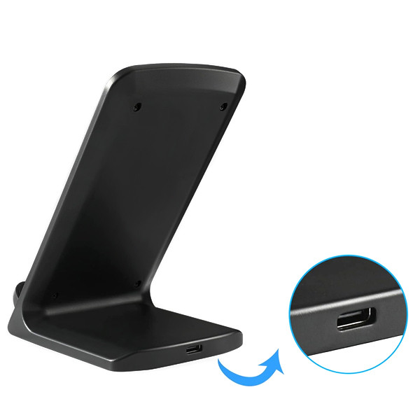 ECOBOX ŁADOWARKA INDUKCYJNA BEZPRZEWODOWA QI CZARNA FAST CHARGER