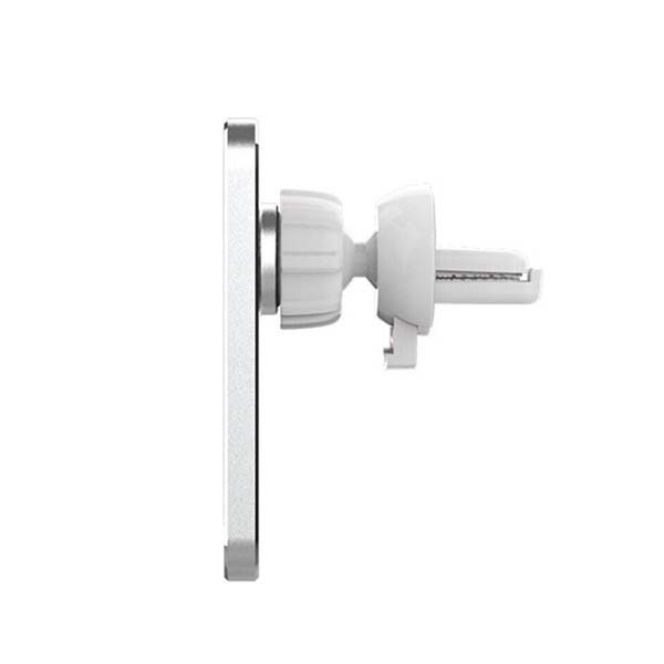 ŁADOWARKA BEZPRZEWODOWA 15W UCHWYT SAMOCHODOWY BIAŁA MAGSAFE IPHONE / ANDROID
