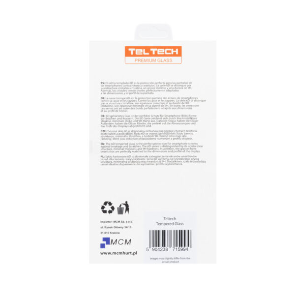 TELTECH PREMIUM SZKŁO 6D IPHONE XR / 11 6.1 SZKŁO PROFILOWANE HARTOWANE FULL COVER CZARNA RAMKA 5904238715956