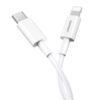 DENMEN KABEL USB PD TYP-C - LIGHTNING 20W 3,6A WZMACNINANY BIAŁY 2M D65 6973224877526