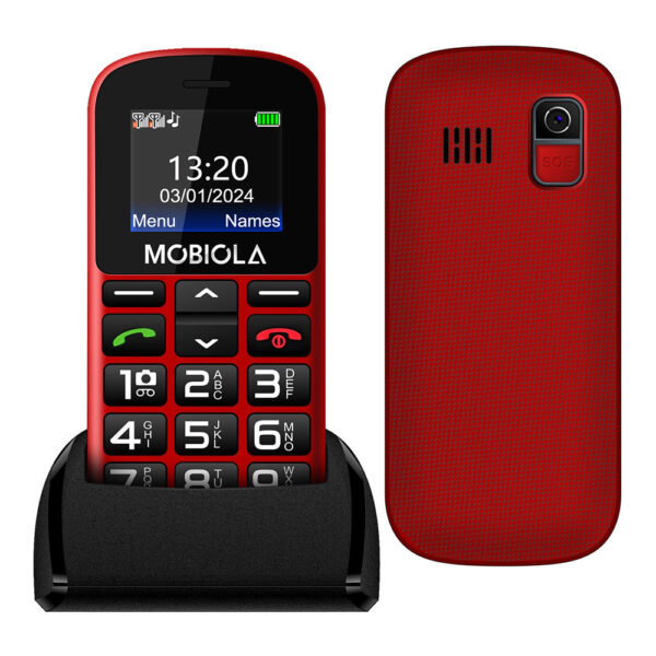 TELEFON GSM MOBIOLA  MB200 2G TELEFON DLA SENIORA CZERWONY 8594203271418