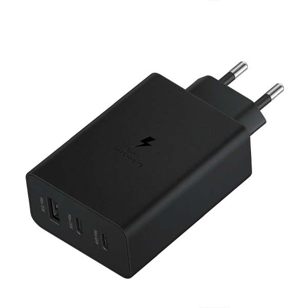 SAMSUNG ŁADOWARKA SIECIOWA PD 2xUSB-C 1xUSB EP-T6530NBEGEU 65W CZARNY BOX 8806092673885