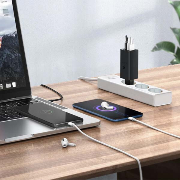 ECOBOX ŁADOWARKA SIECIOWA PD 2xUSB-C 1xUSB EP-T6530 65W CZARNY (45)