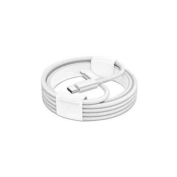 APPLE  KABEL TYP-C -TYP-C 1M 60W DO IPHONE 15 BIAŁY OPLOT BOX MW493ZM/A / MQKJ3ZM/A 195949371905