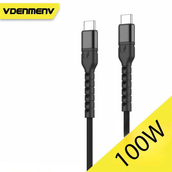 DENMEN KABEL USB TYP-C DO TYP-C  CZARNY 5A 100w D59C-B 6973224877144