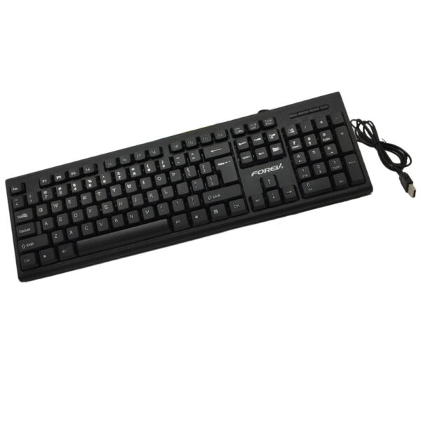 FOREV KLAWIATURA PRZEWODOWA + MYSZ ZESTAW  CZARNA FV-68 5904238716397
