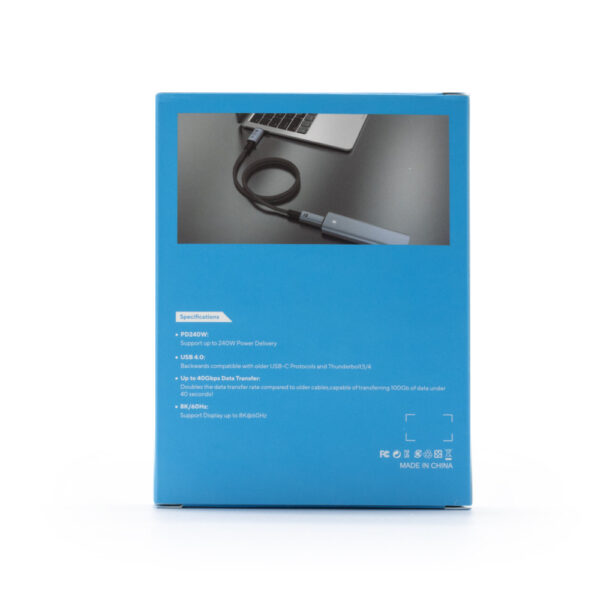 ECOBOX KABEL USB PD TYP-C DO TYP-C 240W CZARNY 40 GBPS 5904238719183