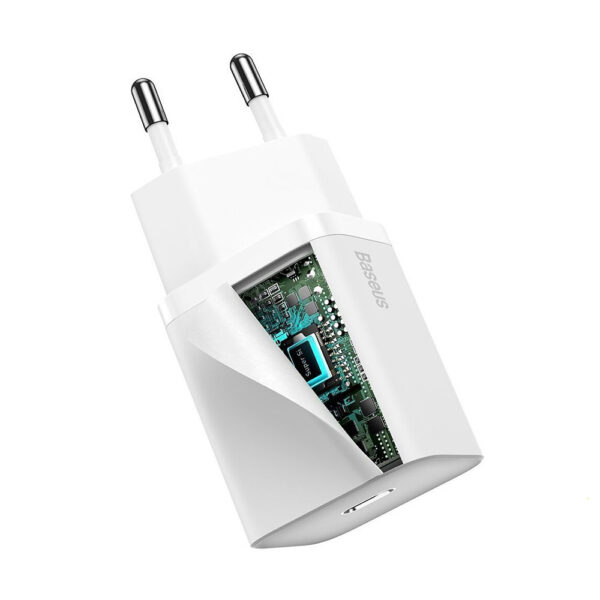 BASEUS Ładowarka sieciowa USB-C Type-C PD QC3.0 20W 3311 - uniwersalny CCSUP-B02 6953156230002