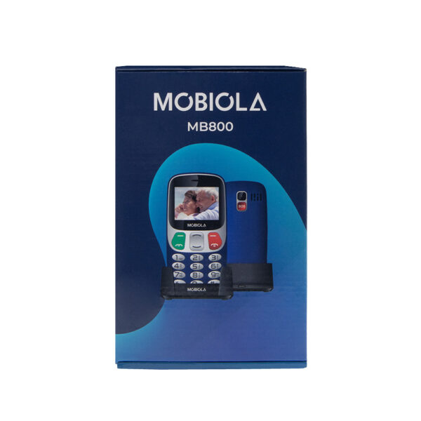 TELEFON GSM MOBIOLA  MB800 NIEBIESKI 2G TELEFON DLA SENIORA 8594203270404