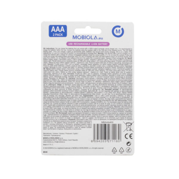 BATERIA / AKUMULATOR  MOBIOLA  MBAAA400 USB-C 8594203271180
