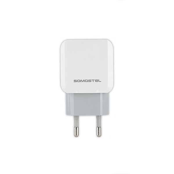 ŁADOWARKA SIECIOWA 2.1A BIAŁA SOMOSTEL 2100mA 2XUSB DUAL SMS-A13 SINGLE 6971469290087