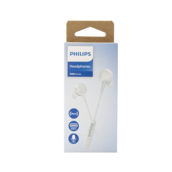 SŁUCHAWKI DOUSZNE PRZEWODOWE PHILIPS Phil-TAE5008WT/00 BIAŁE 4895229132917
