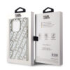 KARL LAGERFELD IML ELECTROPLATED KARL HEAD CASE FOR IPHONE 15 PRO SZARY 3666339258542