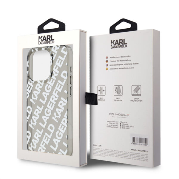 KARL LAGERFELD IML ELECTROPLATED KARL HEAD CASE FOR IPHONE 15 PRO SZARY 3666339258542