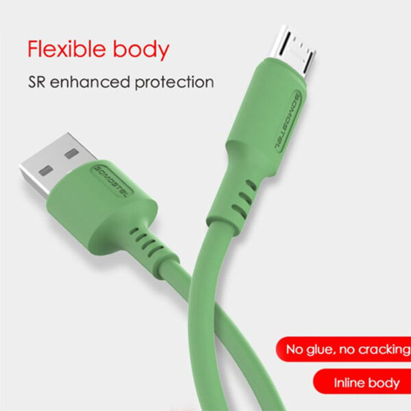 SOMOSTEL KABEL USB MICRO 3A ZIELONY 3100mAh QUICK CHARGER 1.2M POWERLINE SMS-BP06 MACARON 5902012968925