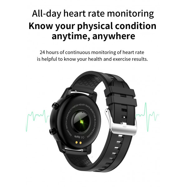 ZEGAREK SPORTOWY SMARTWATCH CZARNY CZERWONY SENBONO S30 5902012969496