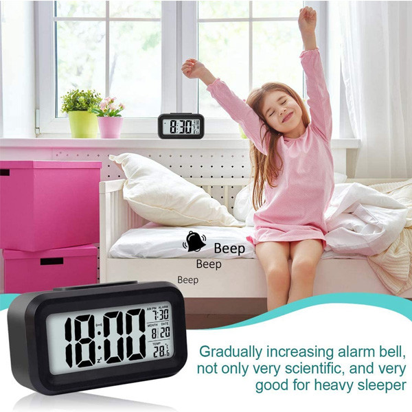 ZEGAR BUDZIK TRUSTY DUŻY LCD CZARNY ZG21 6925625457562