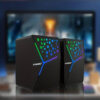 FOREV GŁOŚNIKI STERO CZARNE PC PODŚWIETLANE FV-206 5904238716366